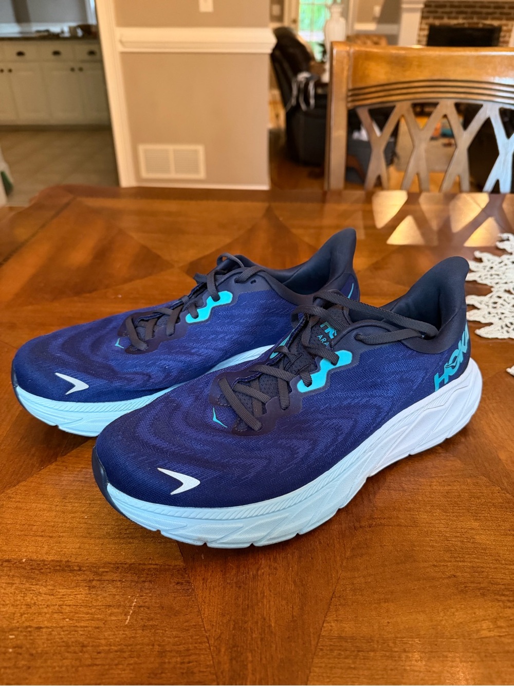 Hoka Navy and Light Blue Sneakers